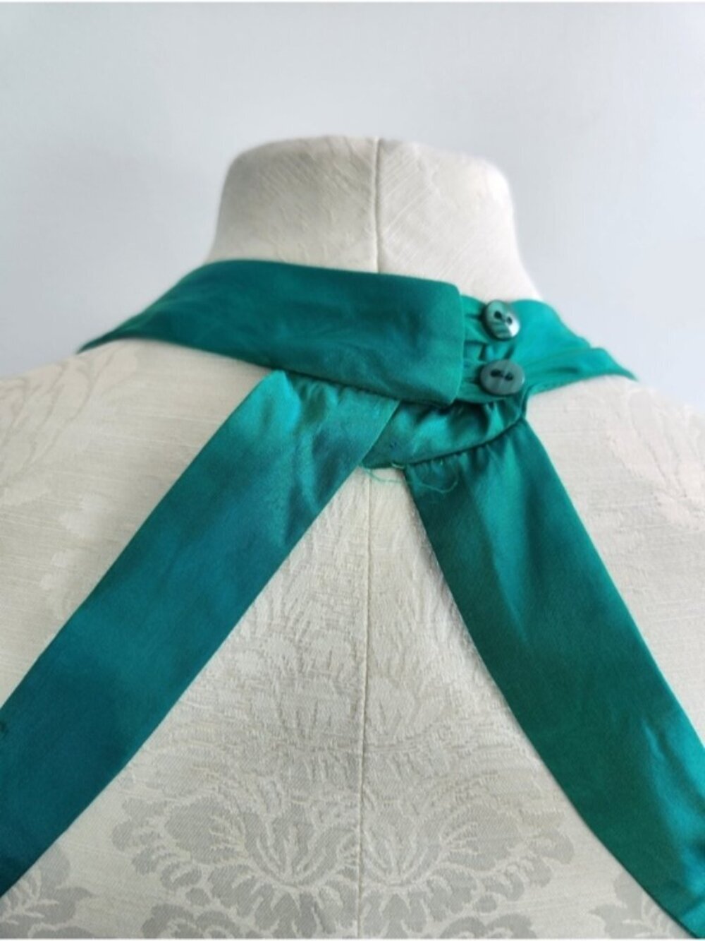 VTG Gunne &Sax Jessica McClintock Basque Waist Grad Dress Size 5/6 Fit Small 80s - Picture 6 of 16